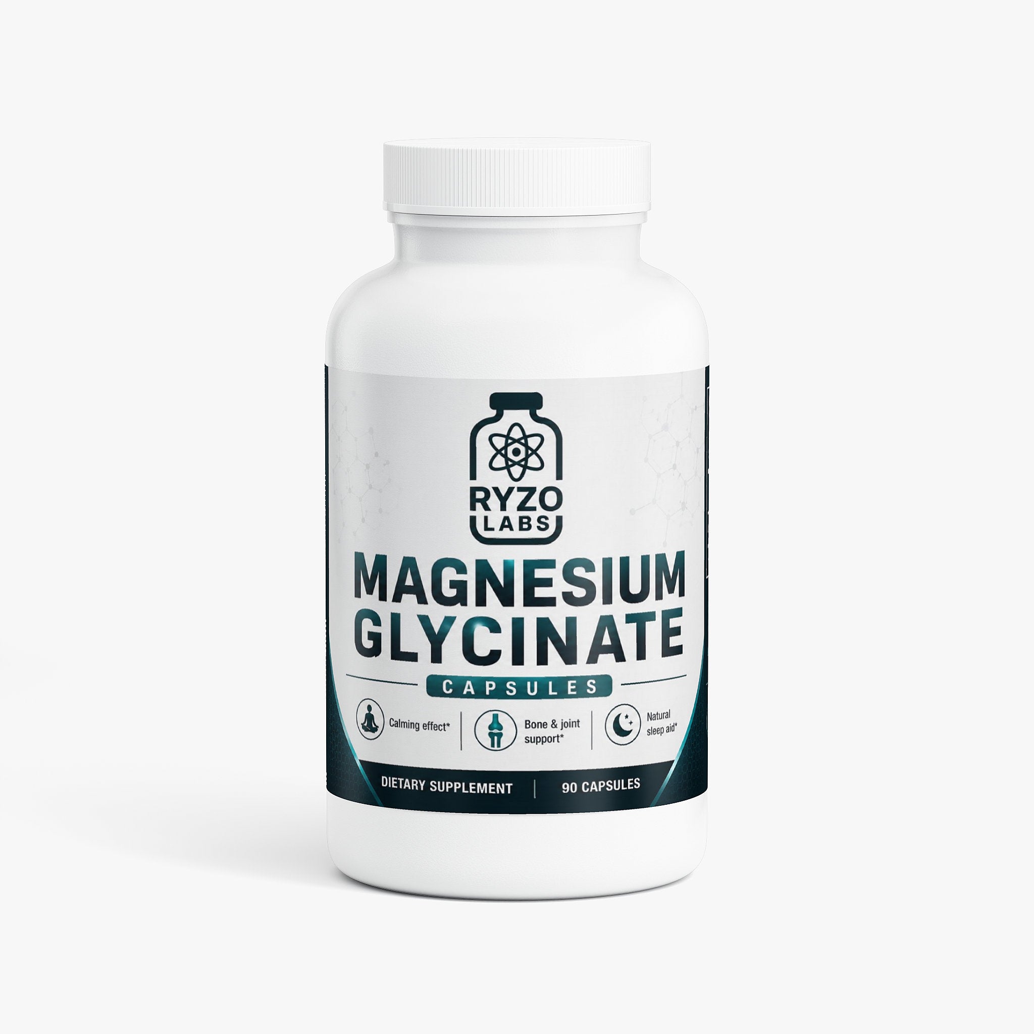 Magnesium glycinate supplement for sleep and relaxation support by Ryzo Labs