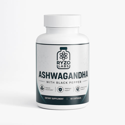 Ashwagandha supplement for stress relief and relaxation support by Ryzo Labs