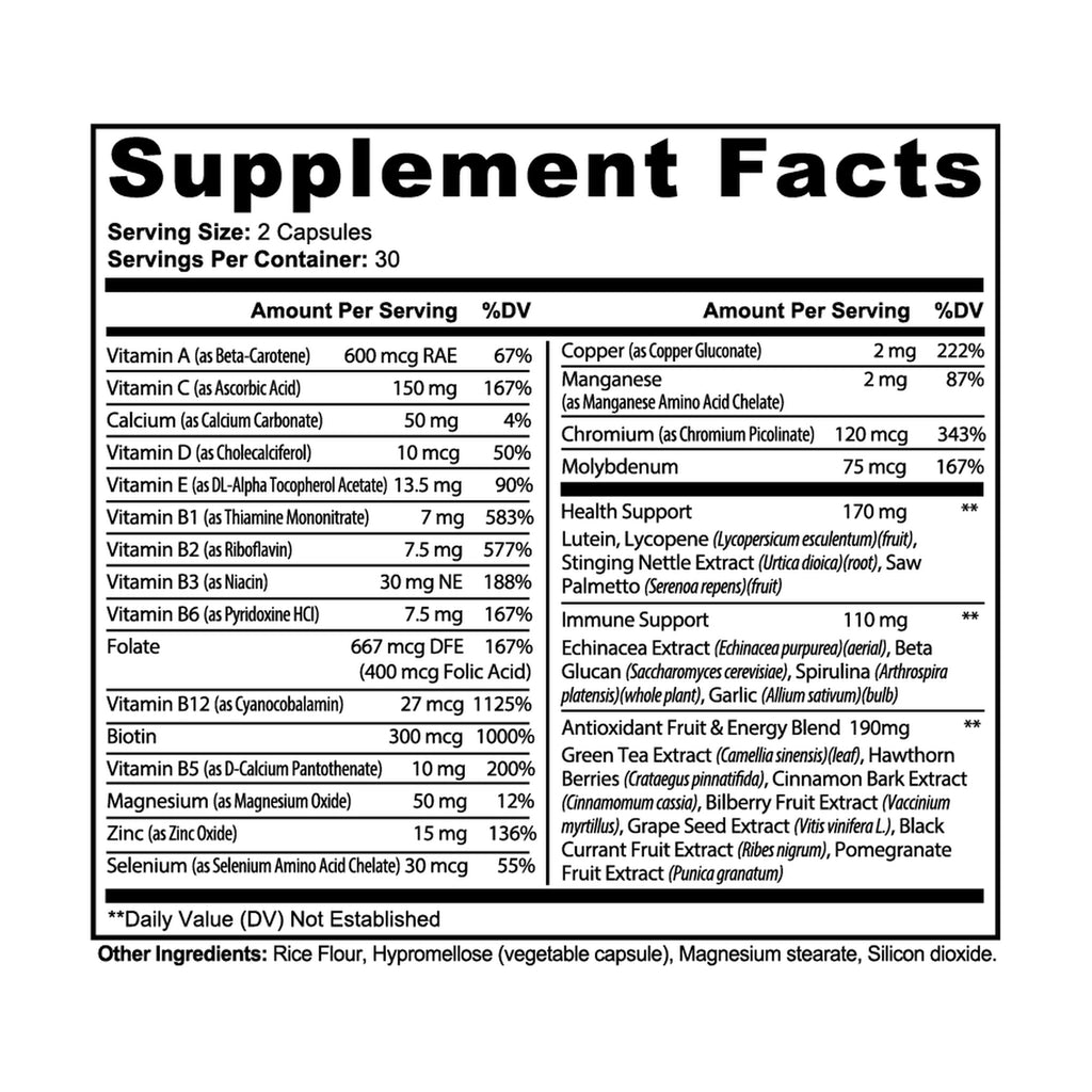 Best multivitamin for boosting energy and supporting immune health by Ryzo Labs