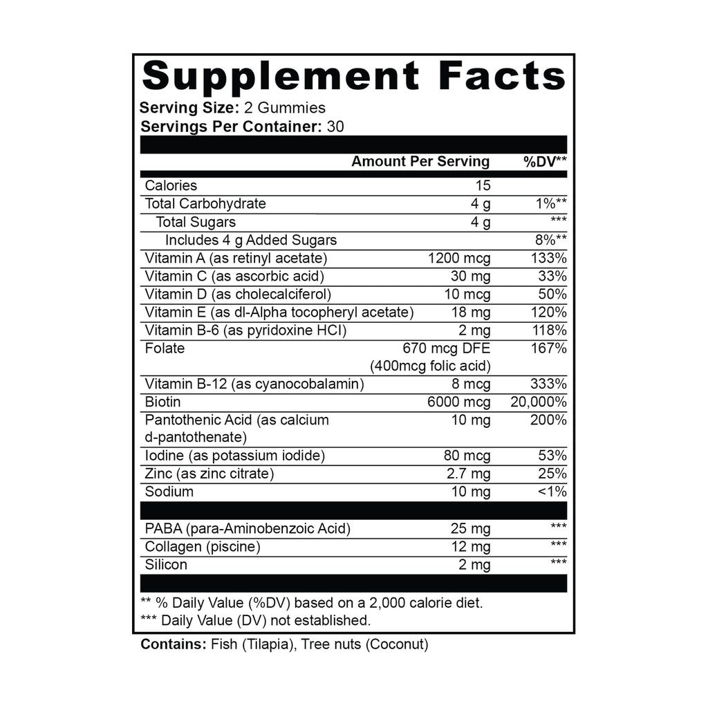 Biotin gummies for hair growth and glowing skin from Ryzo Labs