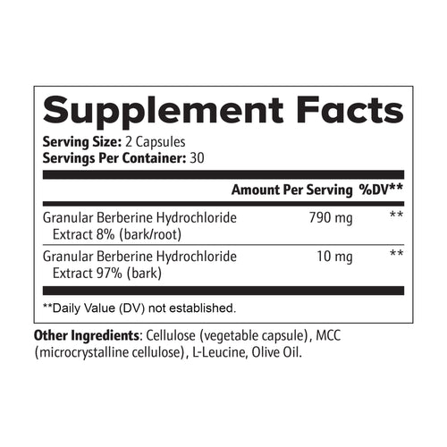 Ryzo Labs Berberine Capsules Weight Management AMPK Activation Heart Health
