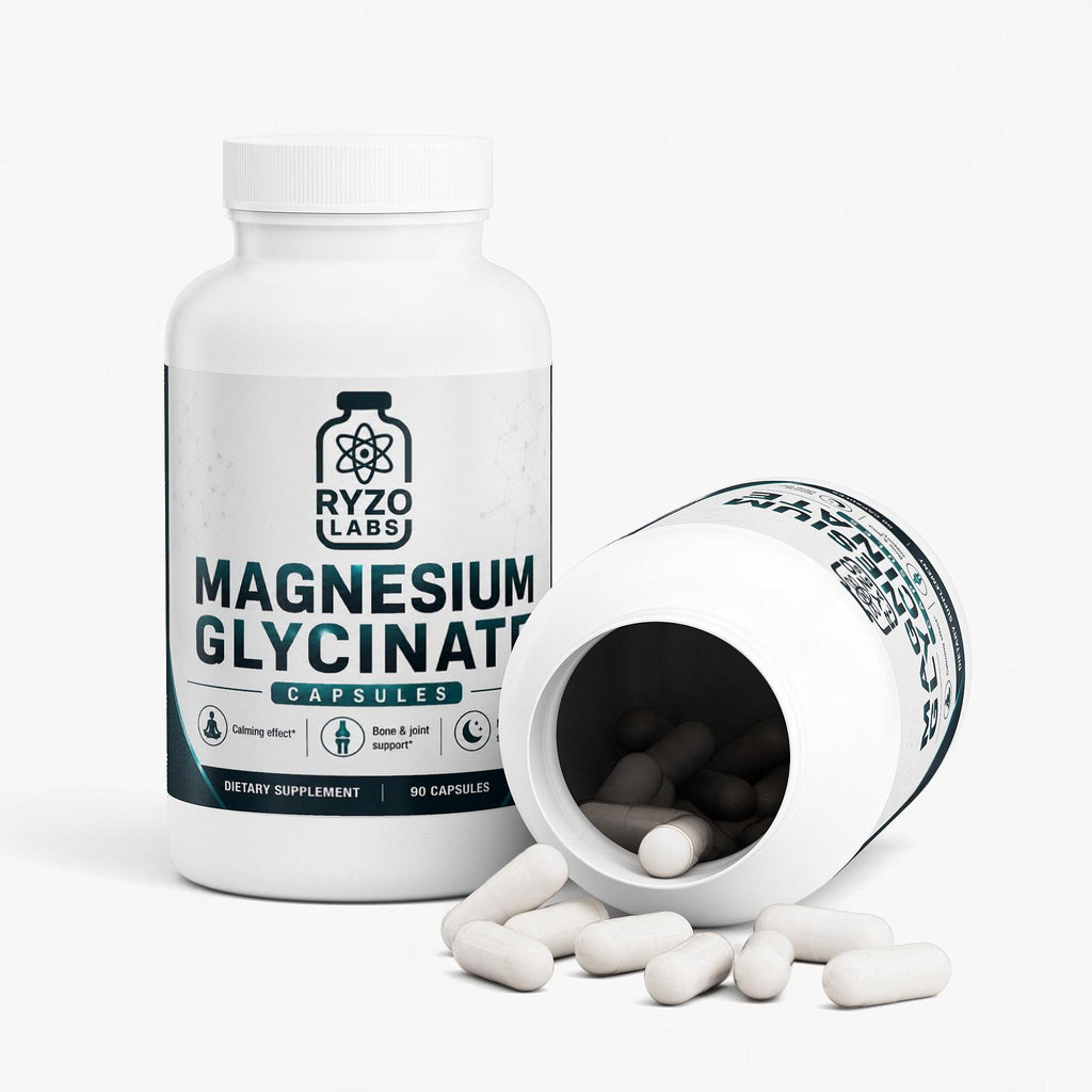Magnesium glycinate for anxiety reduction and restful sleep by Ryzo Labs
