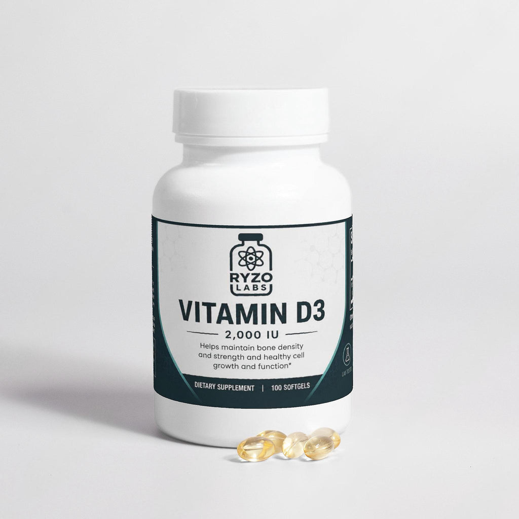 Vitamin D3 benefits including immune and mood support from Ryzo Labs